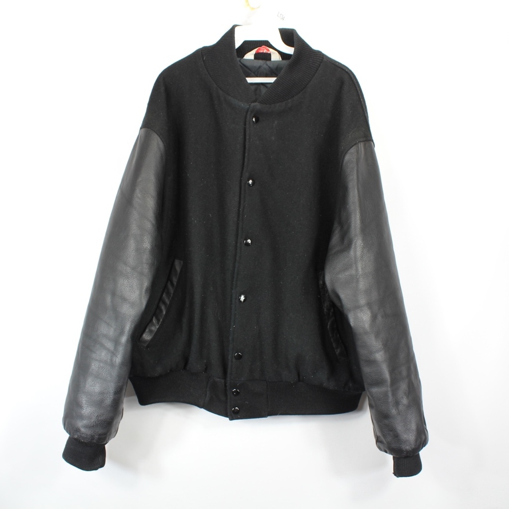 Vintage 70s Empire Mens 3XL Leather Varsity Jacket